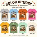 Coffee Magic Premium T-Shirt color chart: Athletic Heather, Baby Blue, Burnt Orange, Charity Pink, Gold, Leaf, Mint, Vintage White