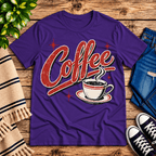 Coffee Premium T-Shirt in team purple, flat lay