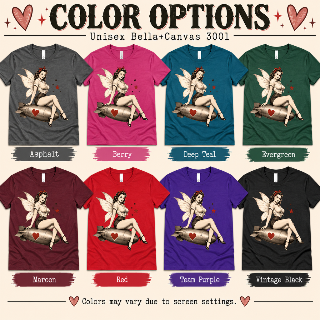 A color chart showing all the color options for Low Noise Bunny cute animal graphic t-shirt.