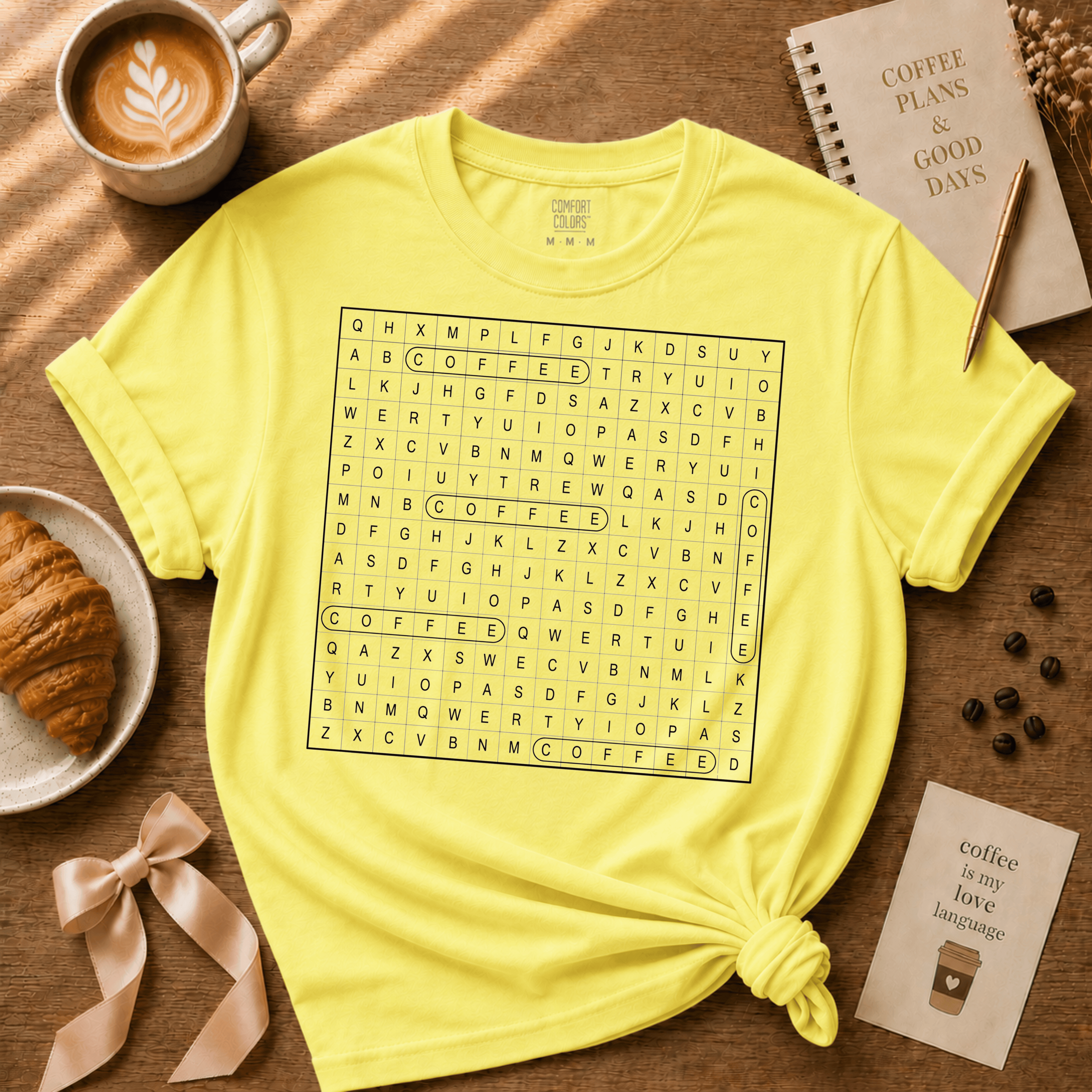 Coffee Crossword | Coffee Lover Graphic T-Shirt