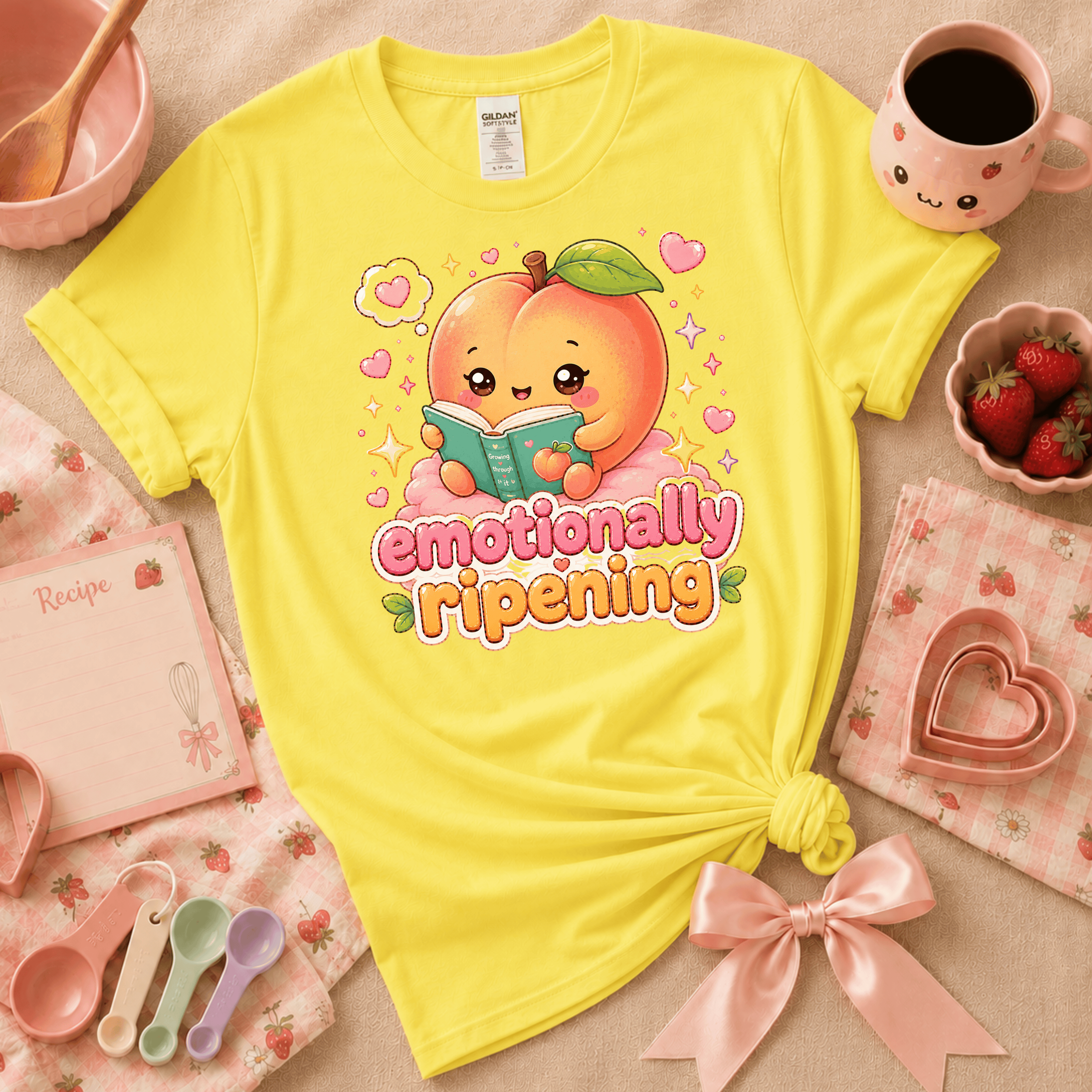 Peach Ripening | Cute Food Graphic T-Shirt
