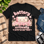 Critical Battery Premium T-Shirt in vintage black, flat lay