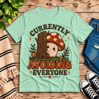 Currently Avoiding Premium T-Shirt in mint, flat lay