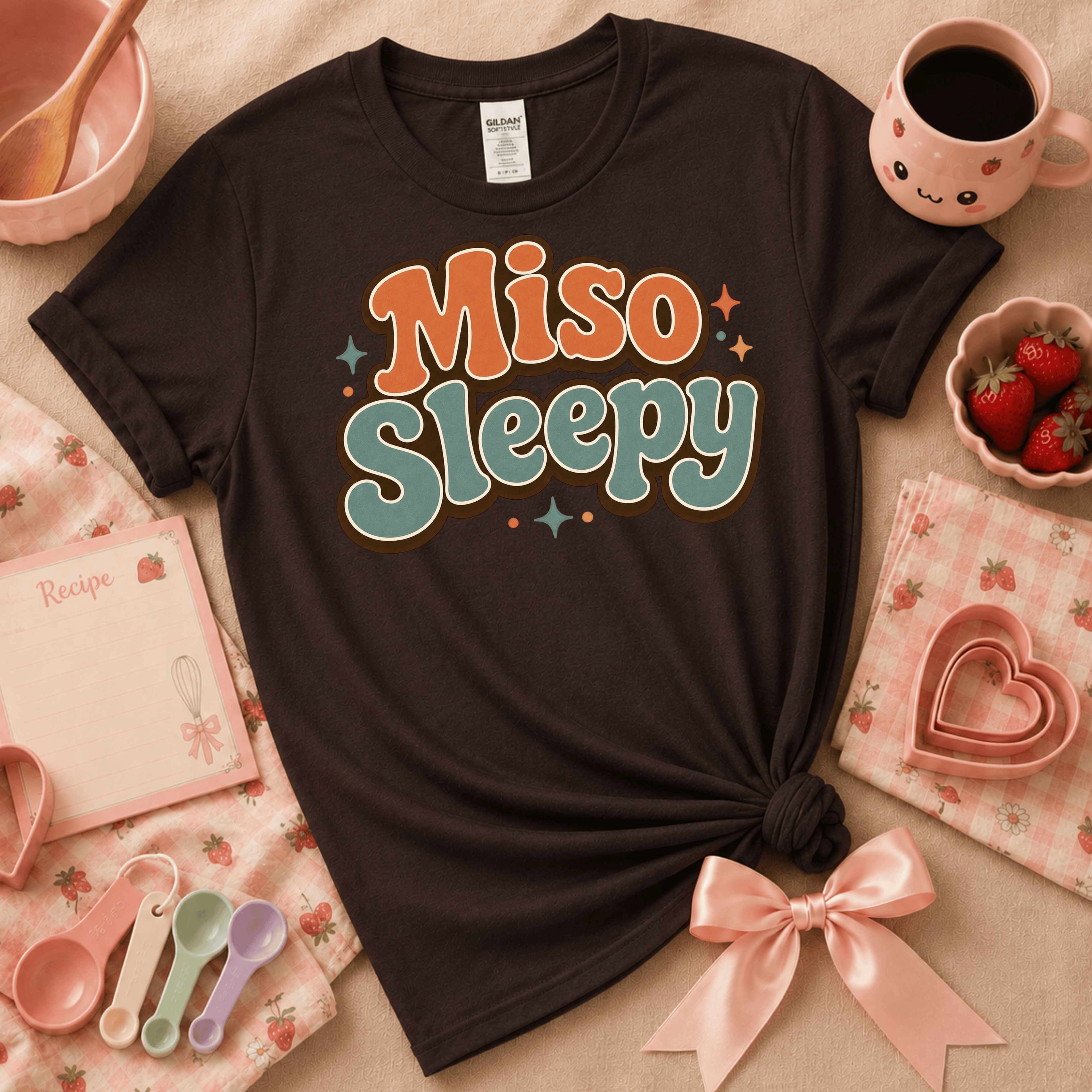 Miso Sleepy | Cute Food Graphic T-Shirt