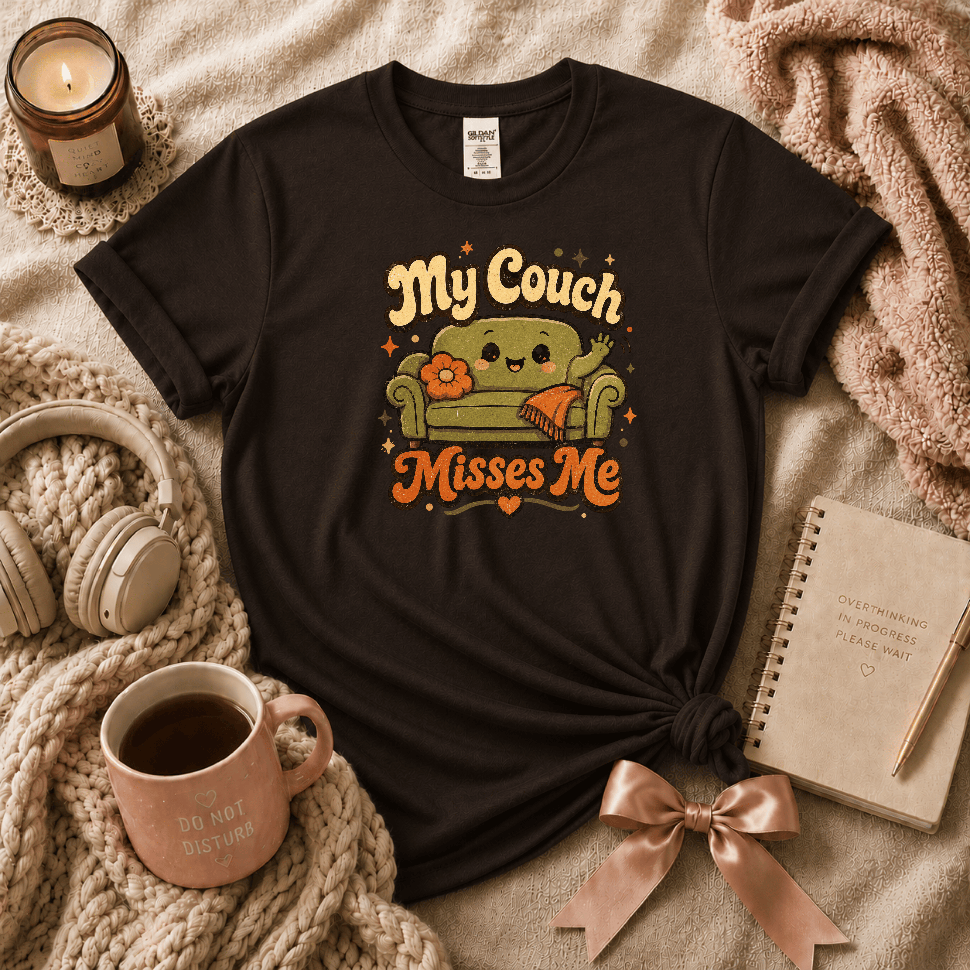 My Couch Misses Me | Funny Introvert Graphic T-Shirt