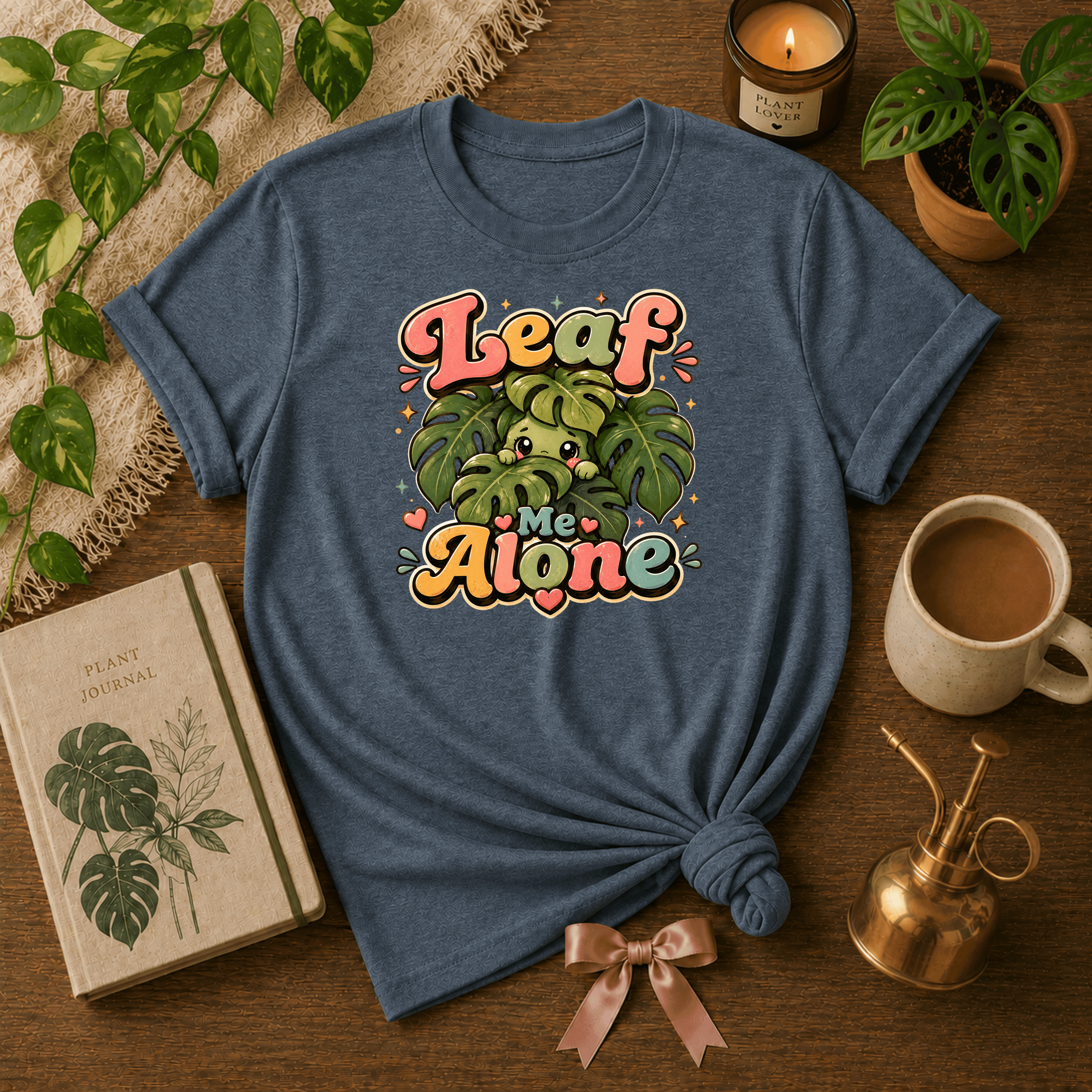 Leaf Me Alone | Plant Lover Graphic T-Shirt