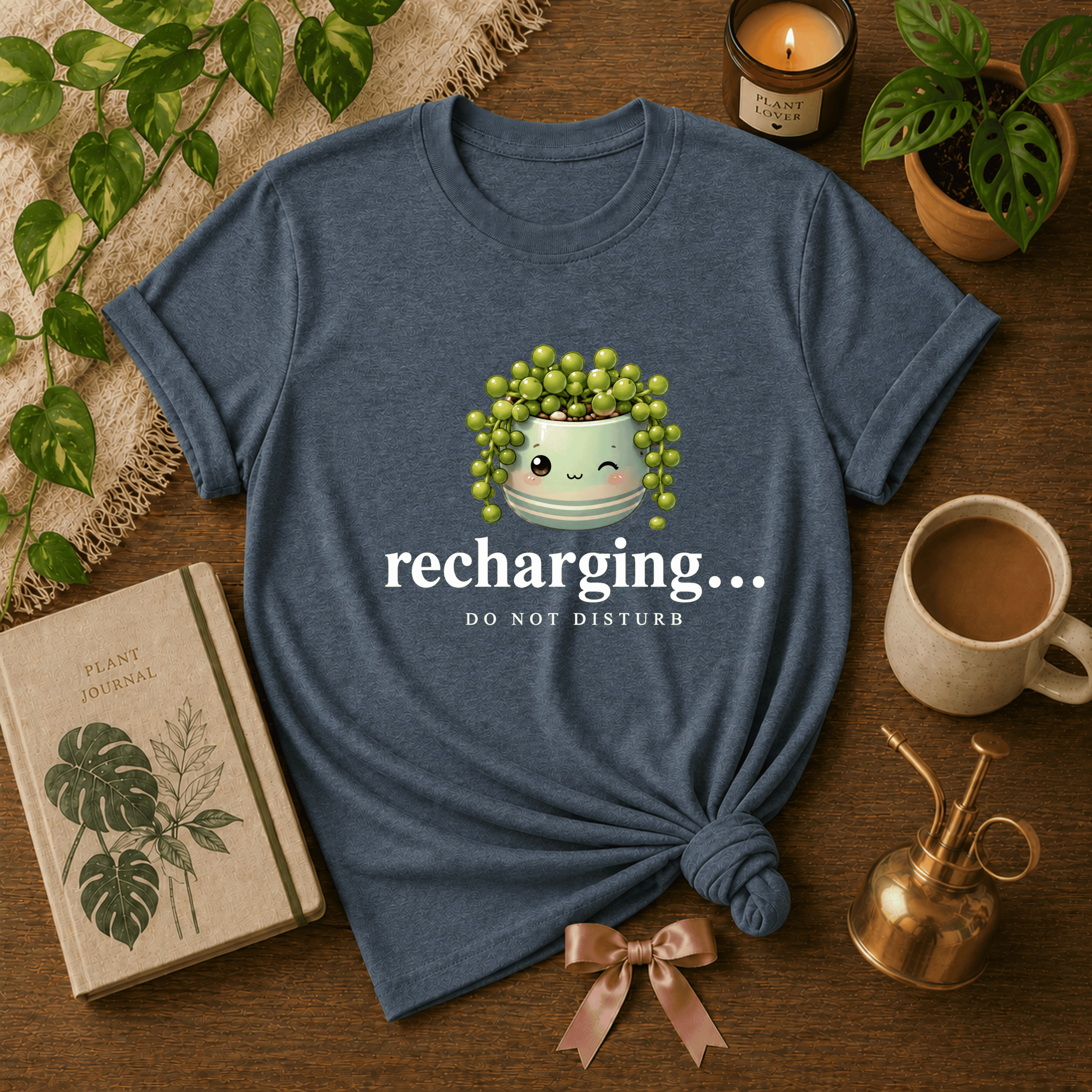 Recharging Succulent | Plant Lover Graphic T-Shirt