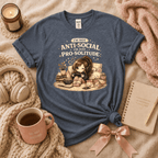 Pro Solitude introvert graphic t-shirt in Dark Heather.