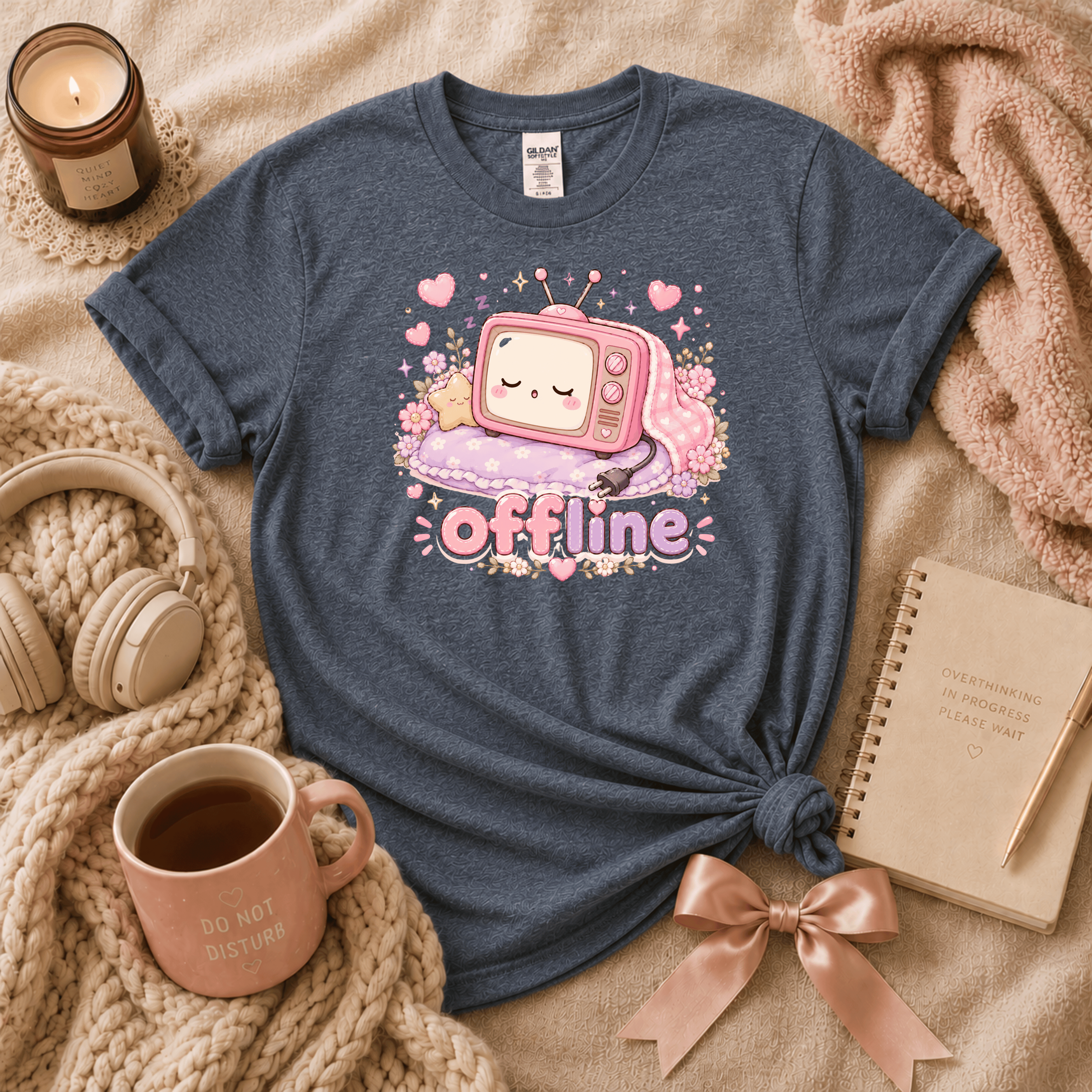 Offline | Funny Introvert Graphic T-Shirt