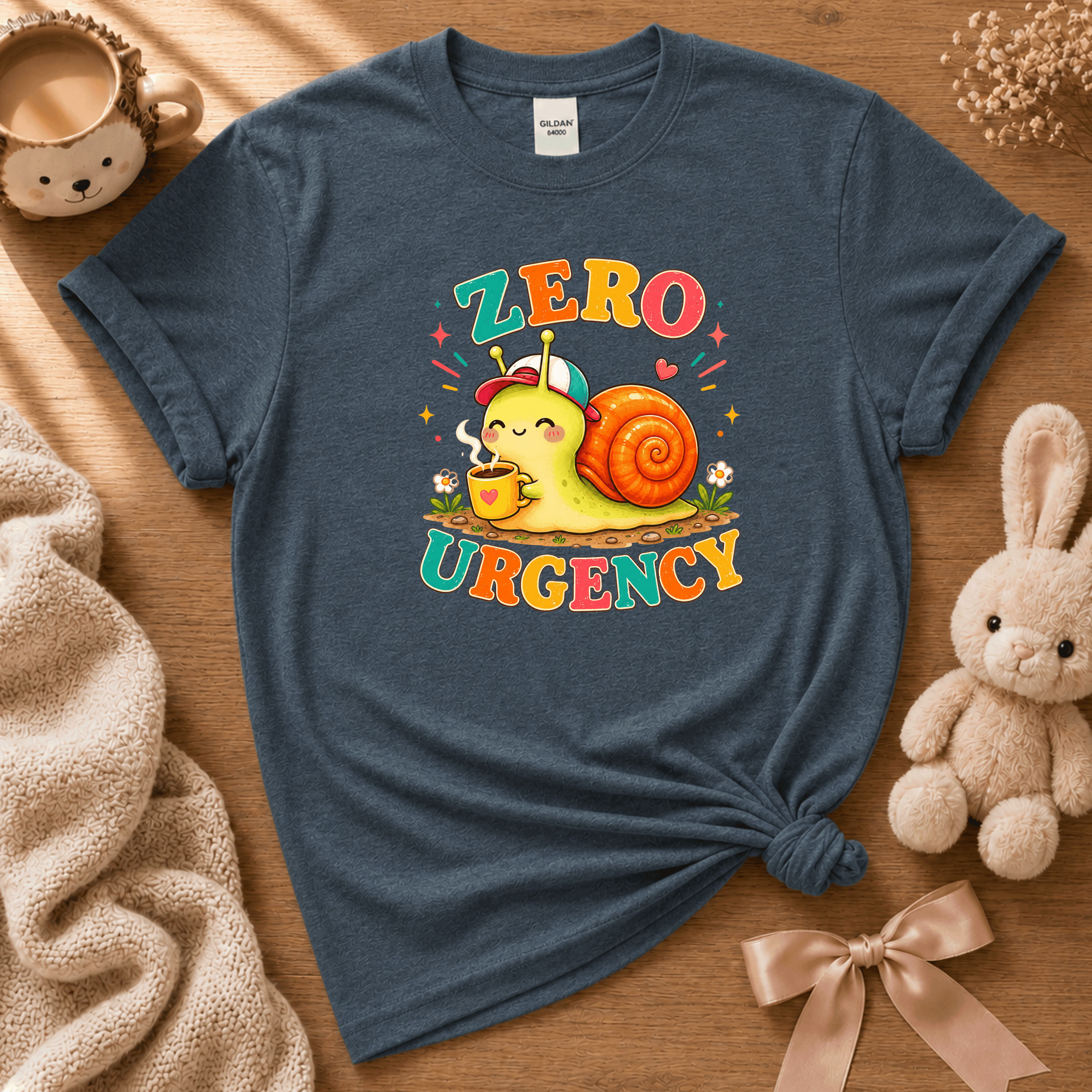 Zero Urgency | Cute Animal Graphic T-Shirt