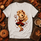 Devilish Daisy Premium T-Shirt in vintage white, flat lay