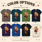 Devilish Daisy Premium T-Shirt color chart: Asphalt, Deep Teal, Leaf, Navy, Team Purple, True Royal, Vintage Black, Vintage White