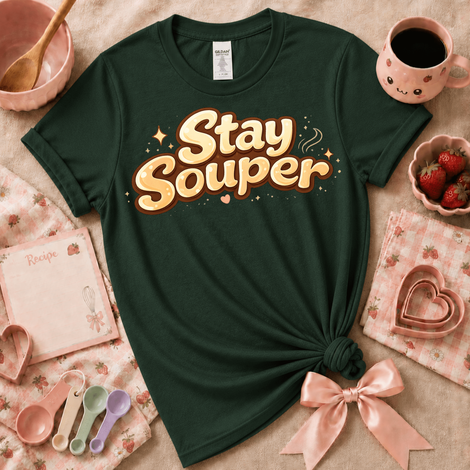 Stay Souper | Cute Food Graphic T-Shirt