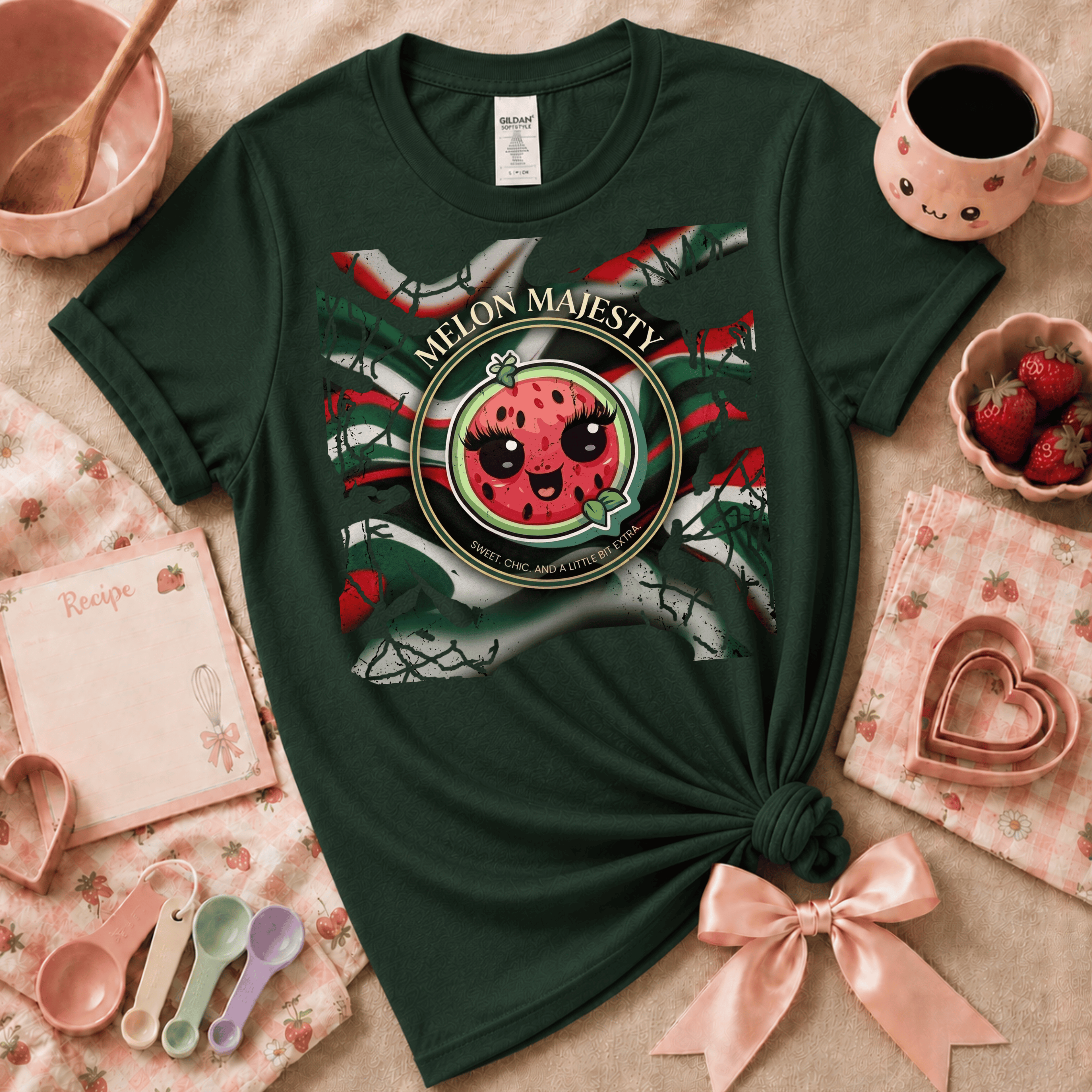 Melon Majesty | Cute Food Graphic T-Shirt