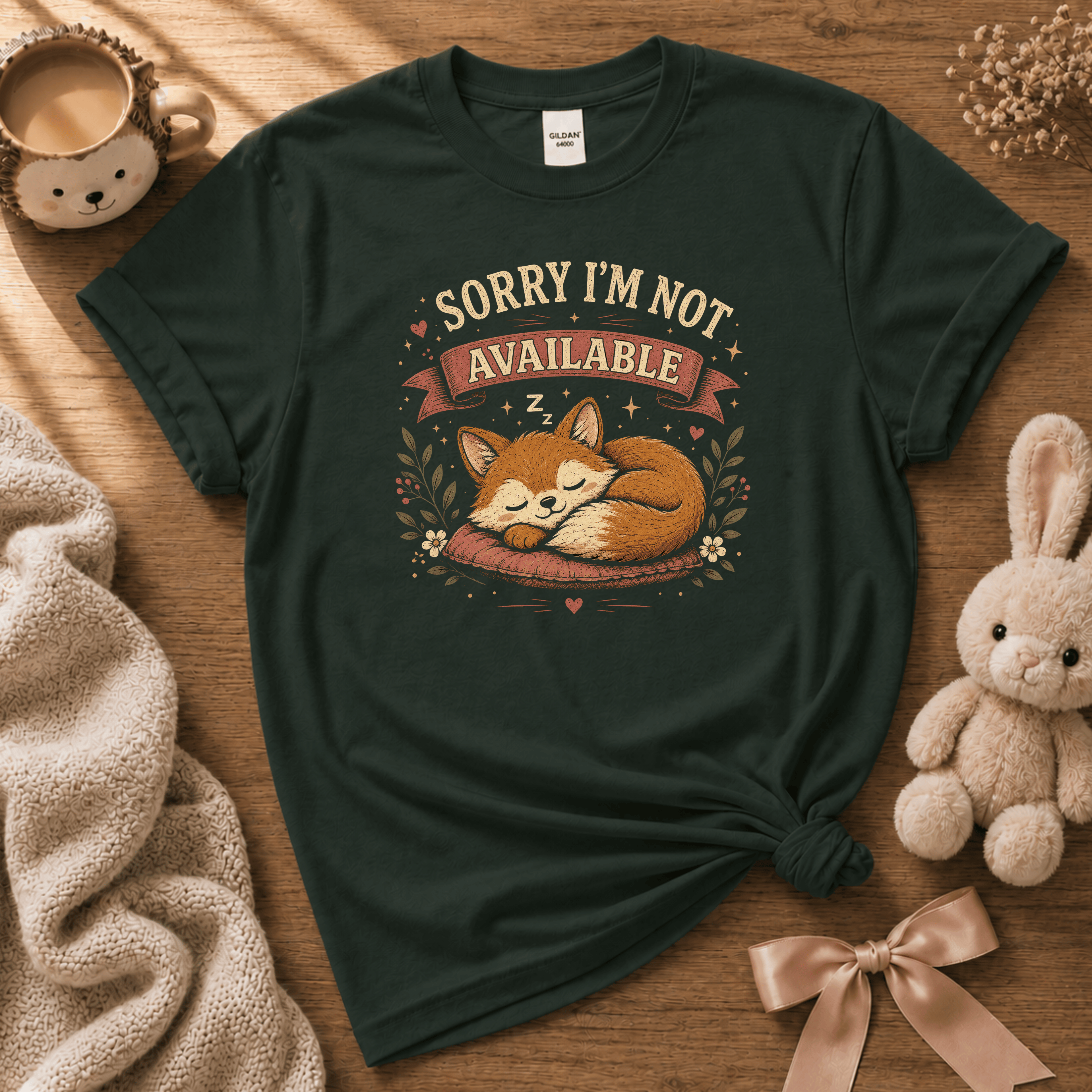 Not Available | Cute Animal Graphic T-Shirt