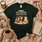 Pro Solitude introvert graphic t-shirt in Forest Green.