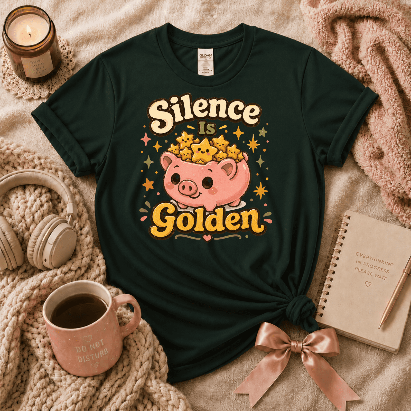 Silence Is Golden | Funny Introvert Graphic T-Shirt