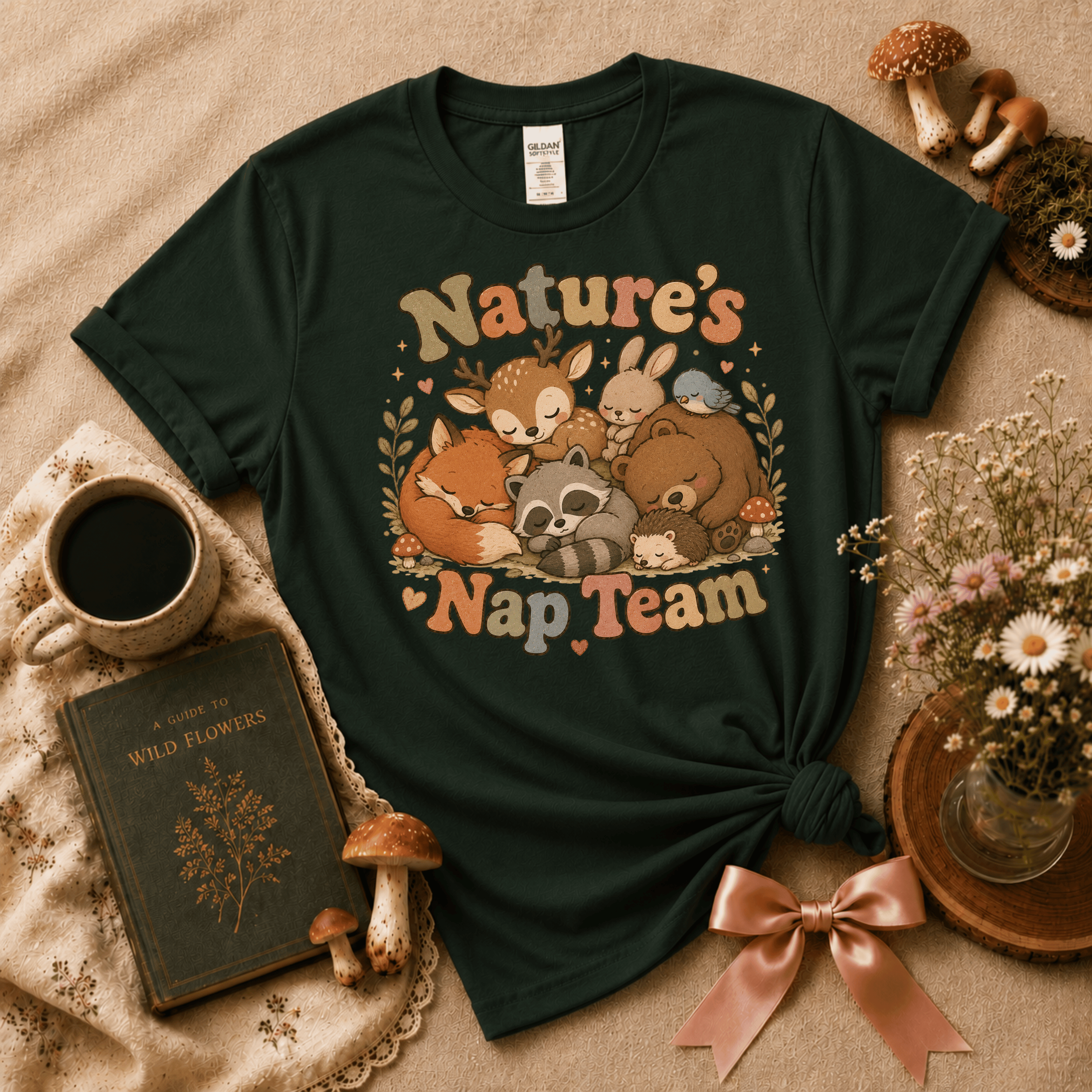 Nature's Nap Team | Cottagecore Graphic T-Shirt