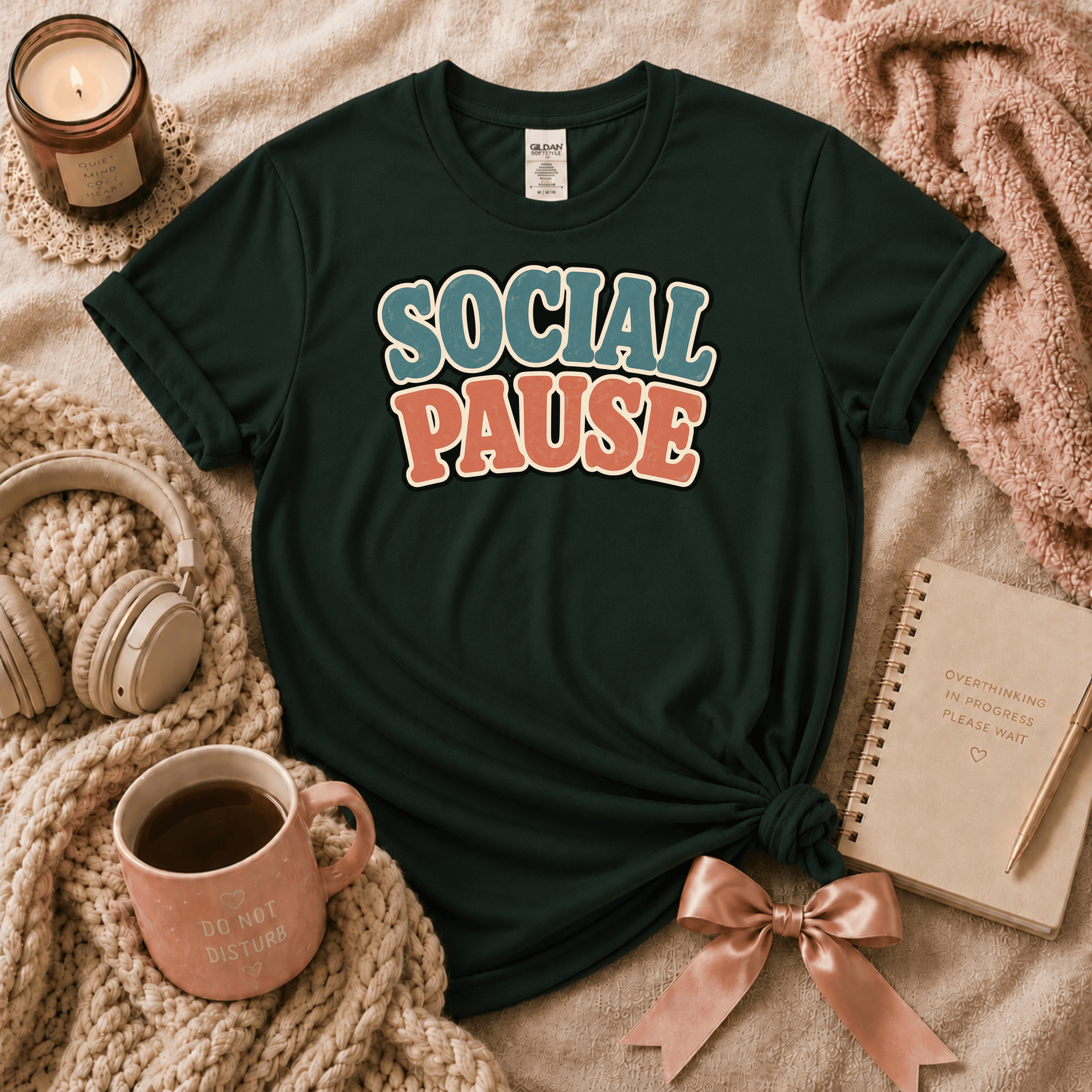 Social Pause | Funny Introvert Graphic T-Shirt