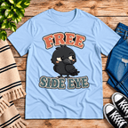 Free Side Eye Premium T-Shirt in baby blue, flat lay
