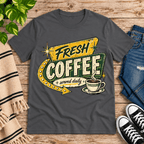 Fresh Coffee Premium T-Shirt in asphalt gray, flat lay