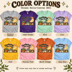 Gardening After Dark Premium T-Shirt color chart: Athletic Heather, Baby Blue, Burnt Orange, Charity Pink, Gold, Lilac, Mint, Team Purple
