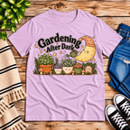 Gardening After Dark Premium T-Shirt in lilac, flat lay