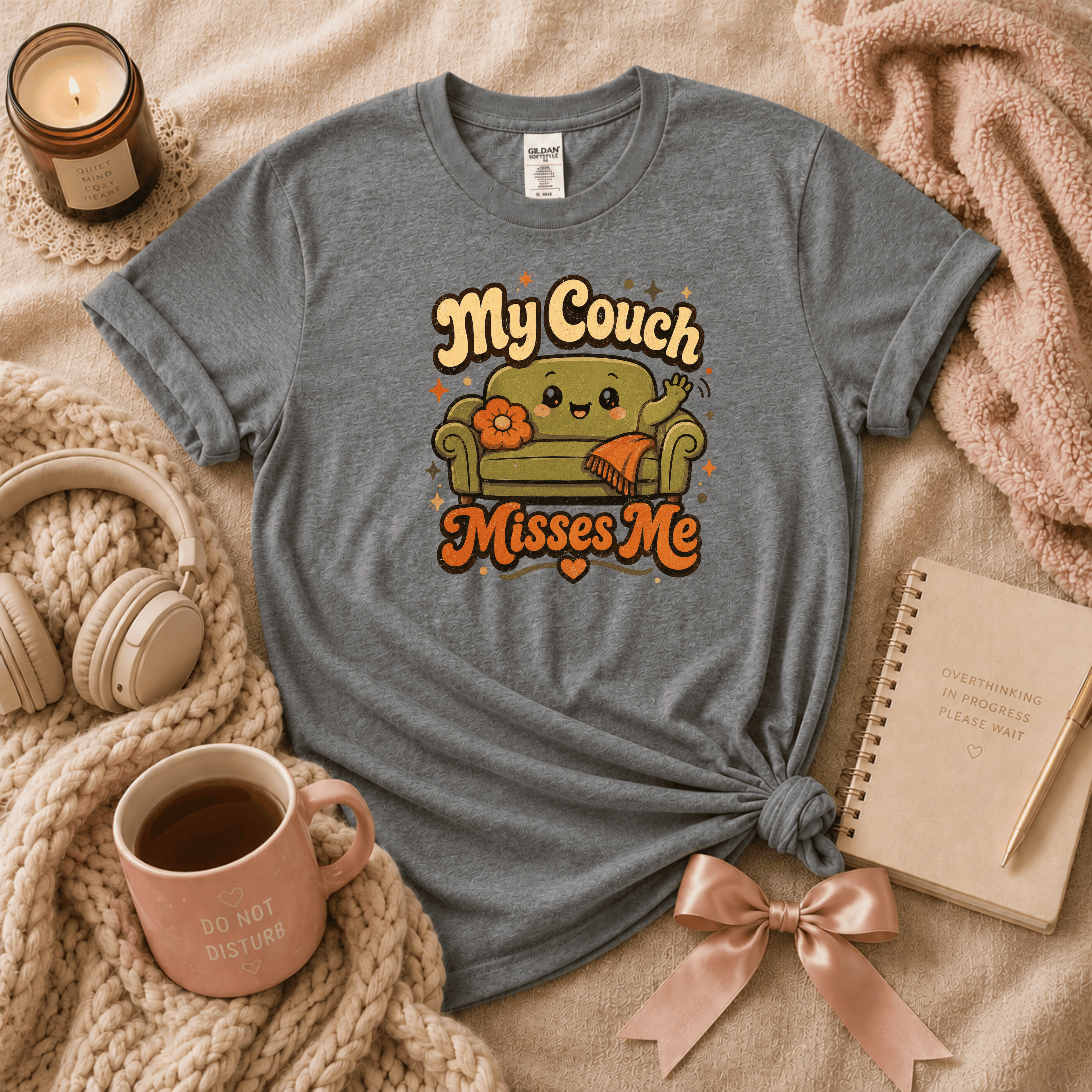 My Couch Misses Me | Funny Introvert Graphic T-Shirt