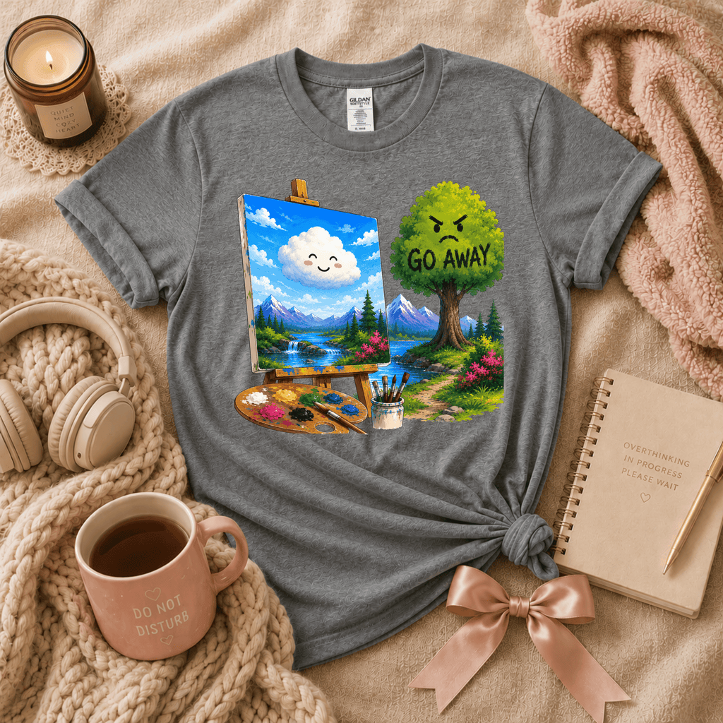 Happy Little Cloud | Funny Introvert Graphic T-Shirt