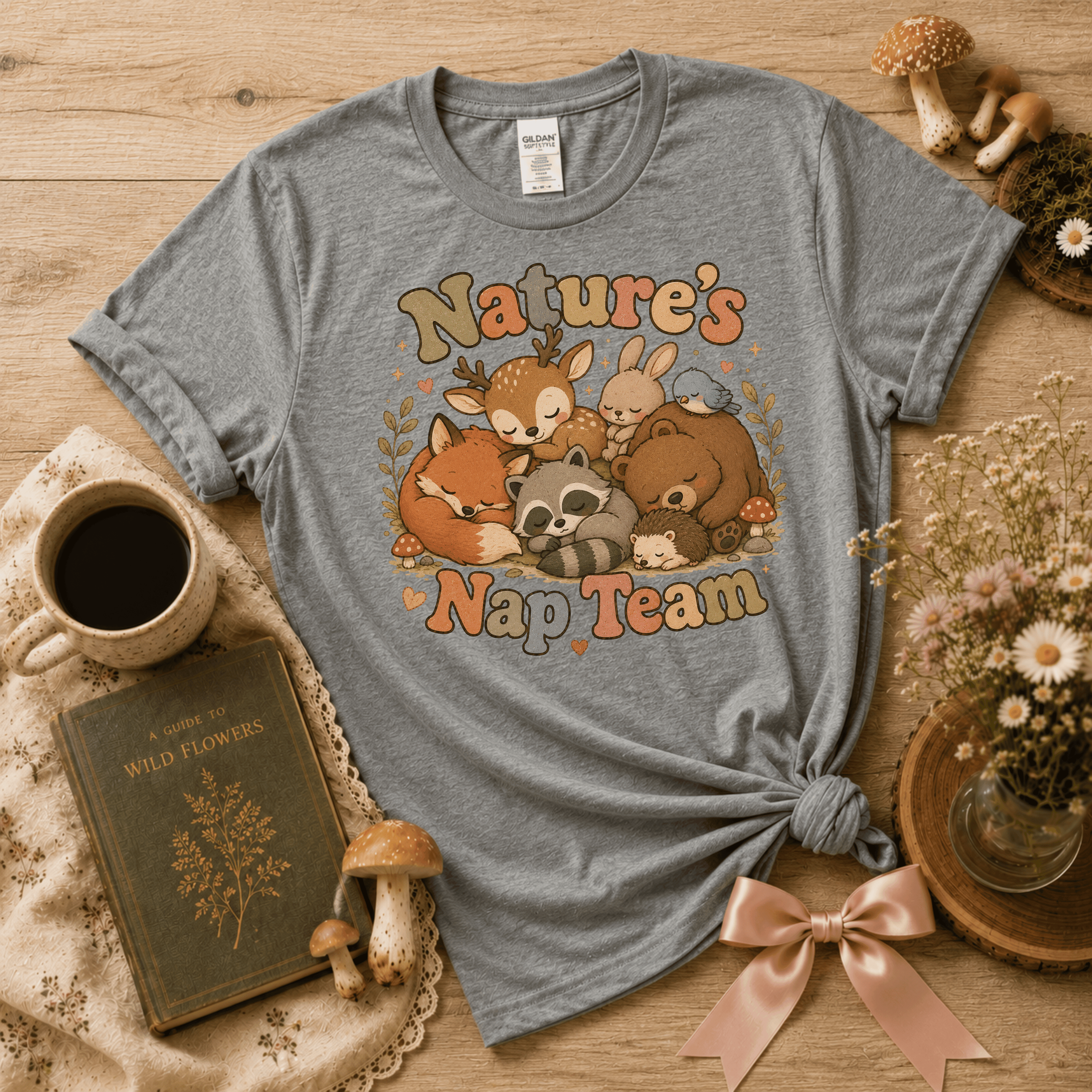 Nature's Nap Team | Cottagecore Graphic T-Shirt