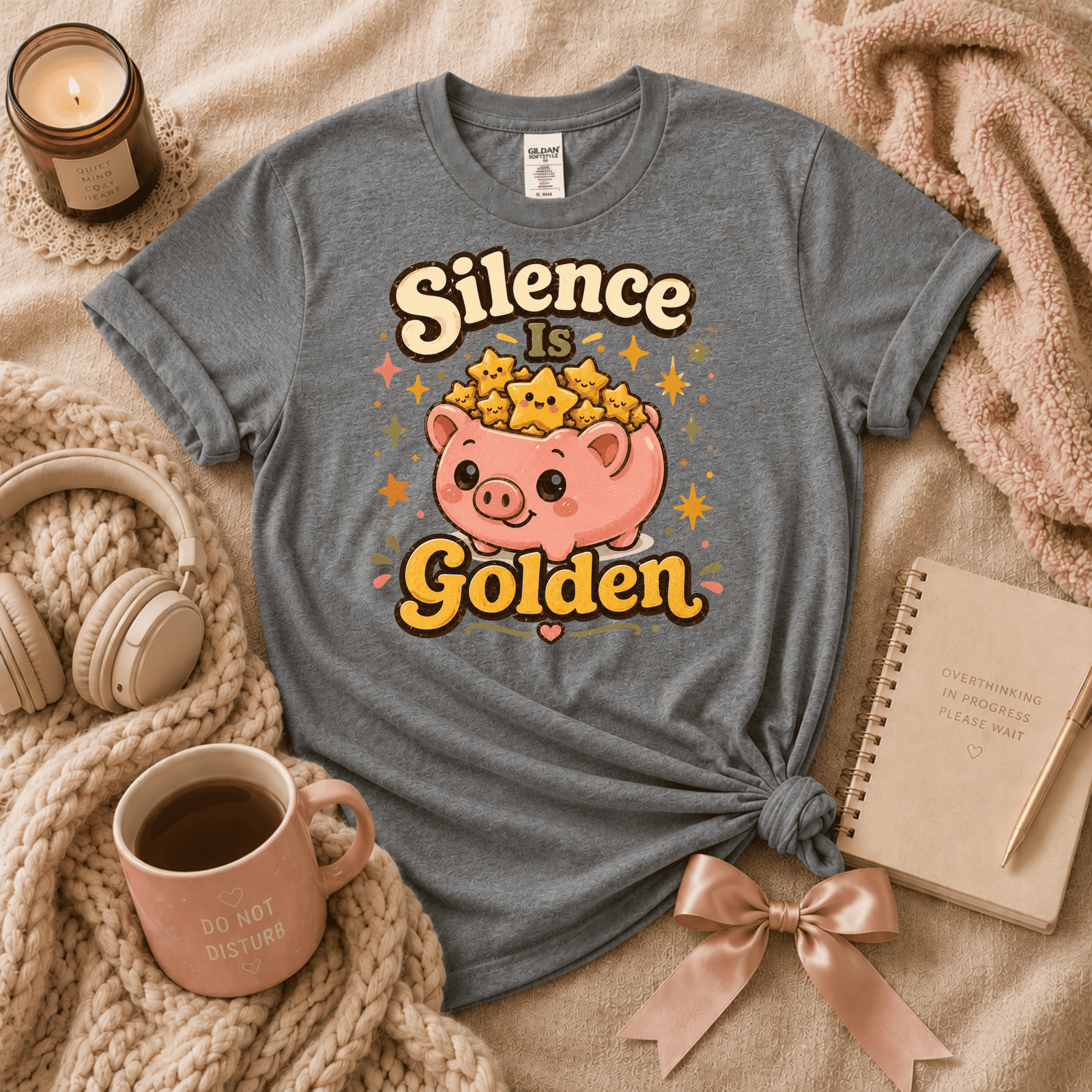 Silence Is Golden | Funny Introvert Graphic T-Shirt