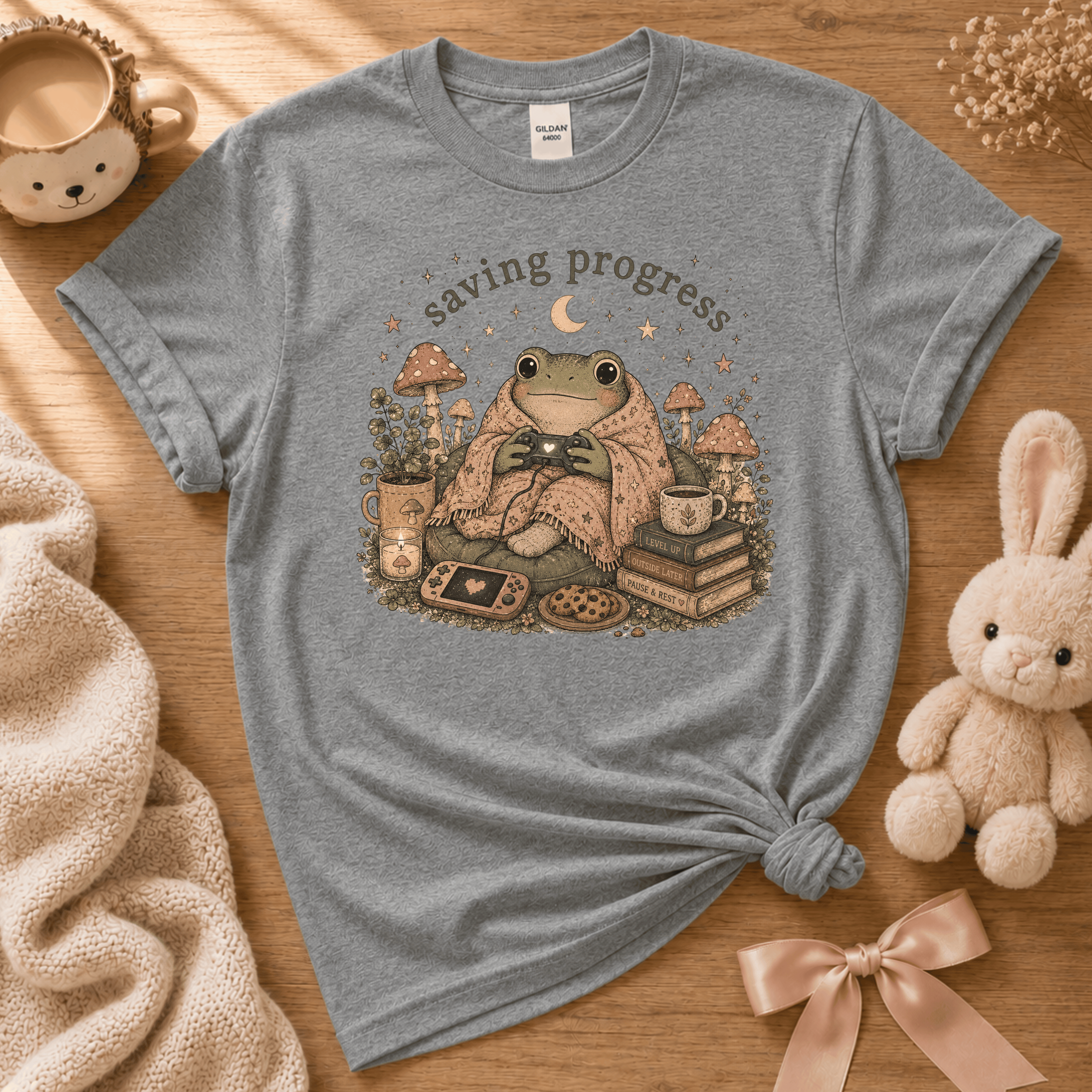 Saving Progress | Cute Animal Graphic T-Shirt