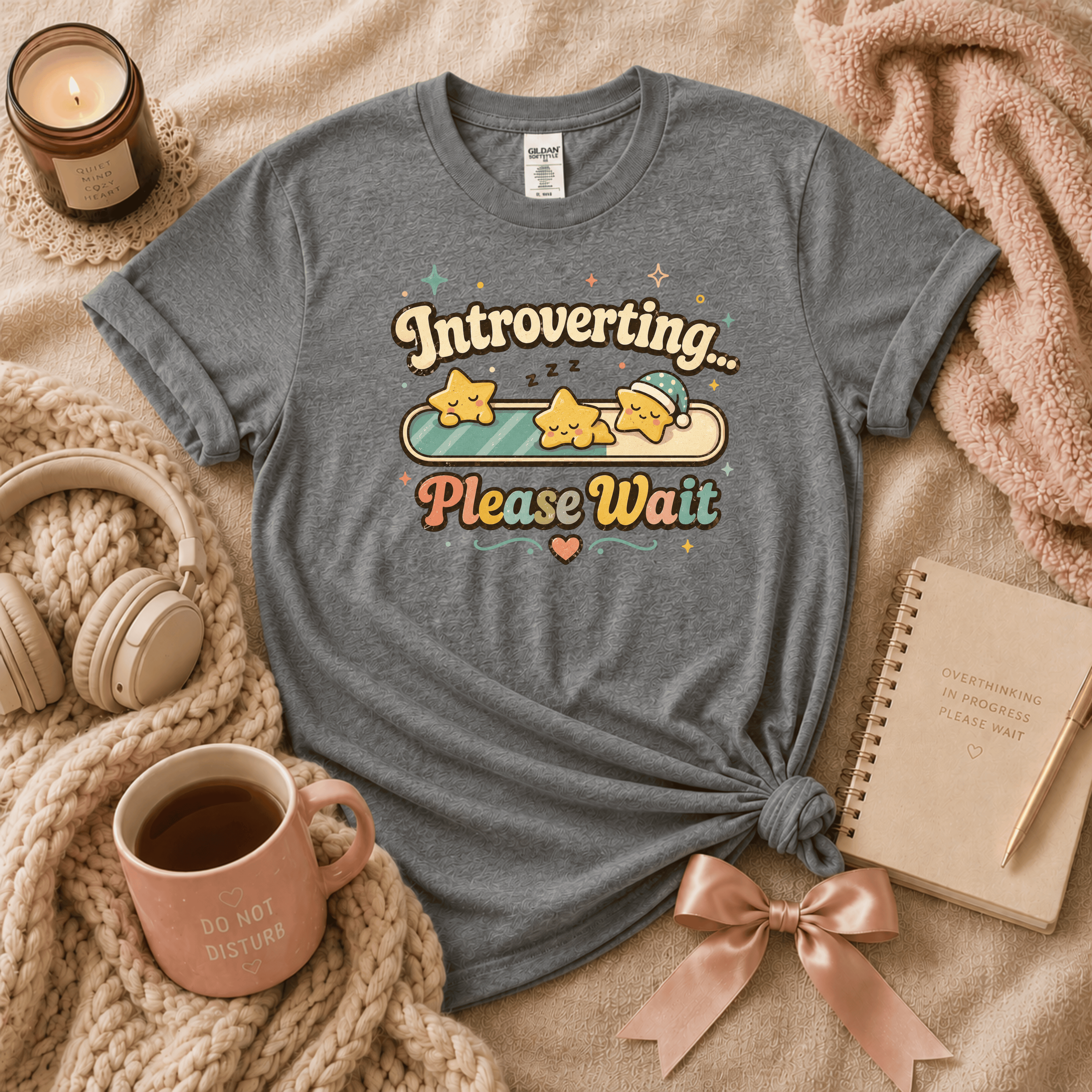 Introverting... | Funny Introvert Graphic T-Shirt