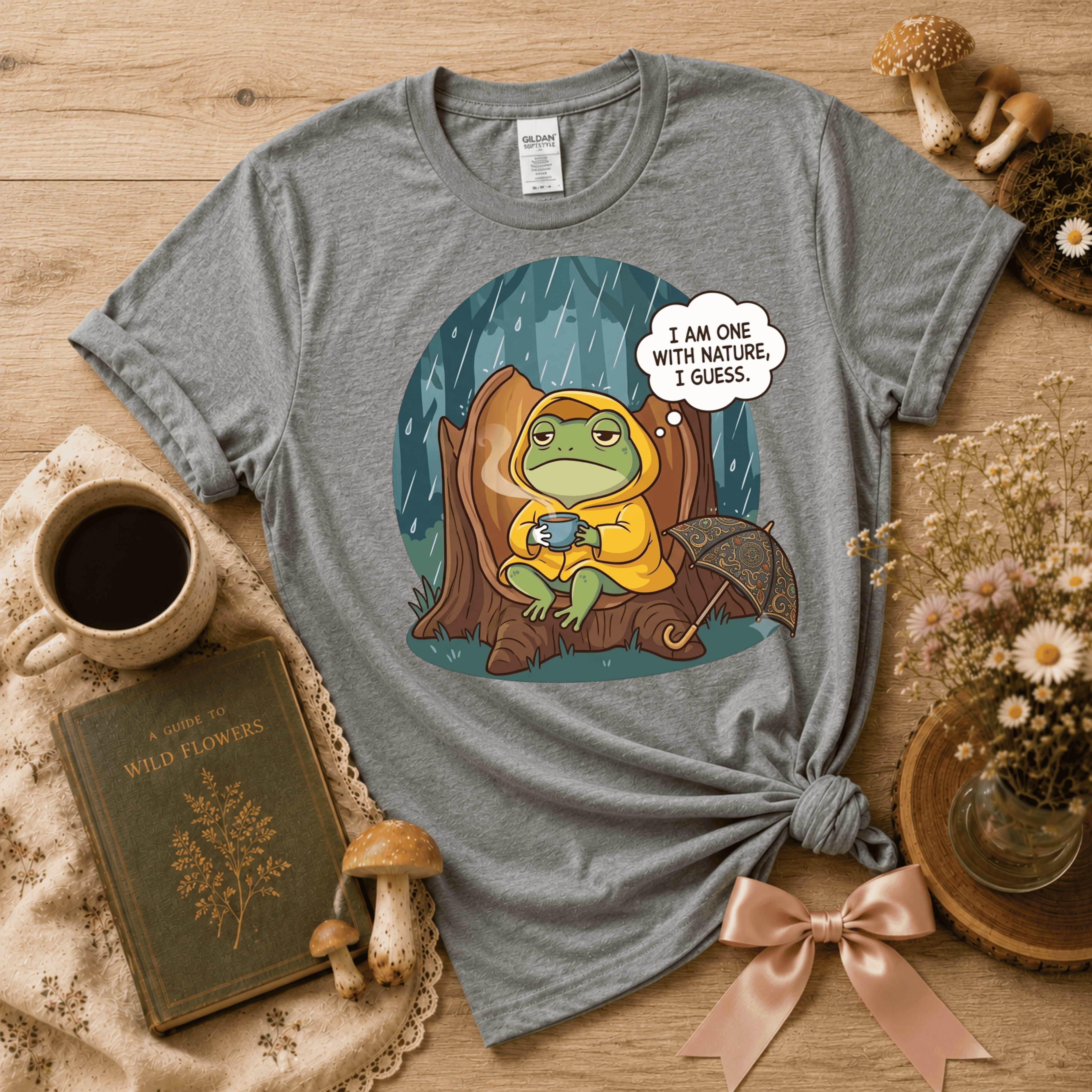 I Am One With Nature | Cottagecore Graphic T-Shirt