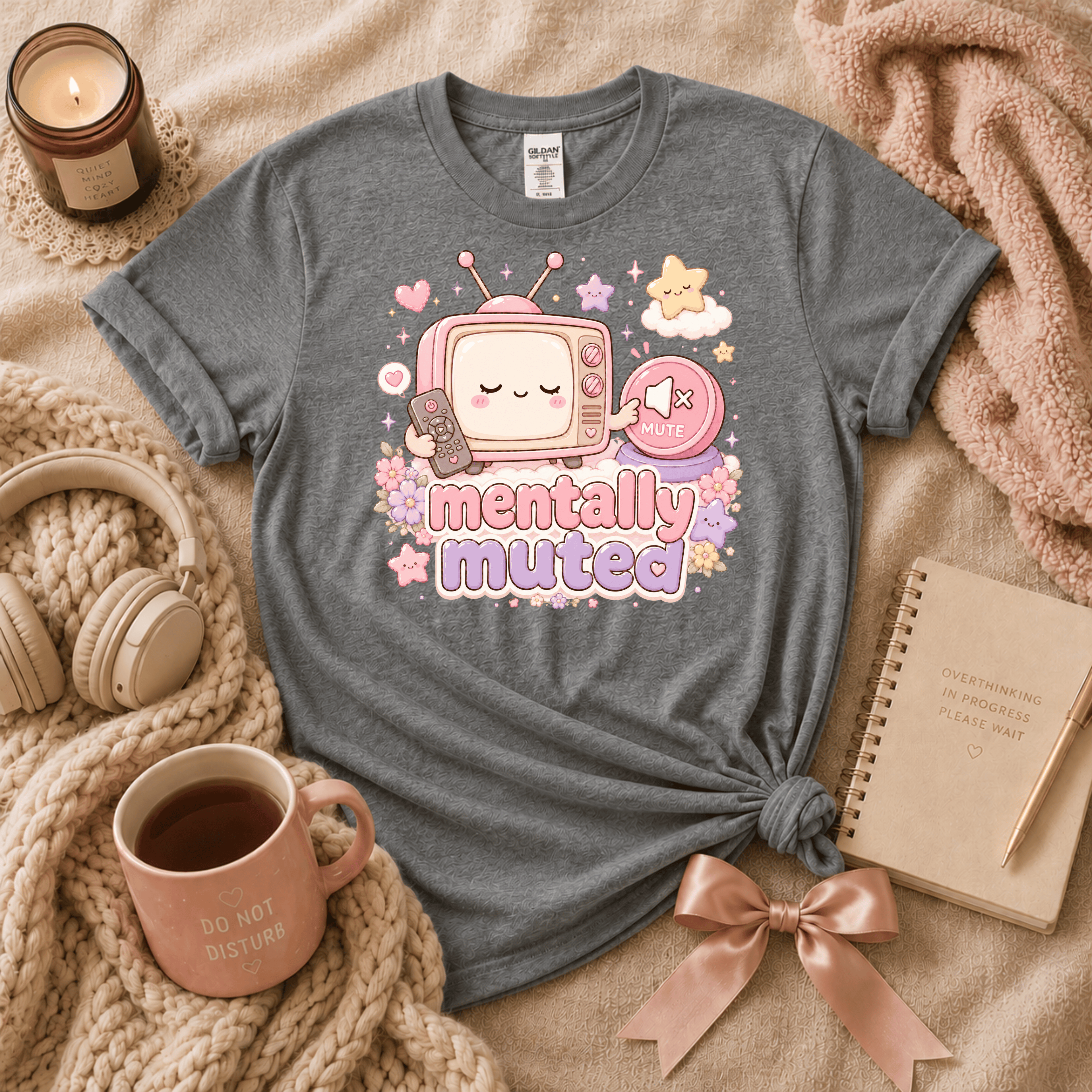 Mentally Muted | Funny Introvert Graphic T-Shirt