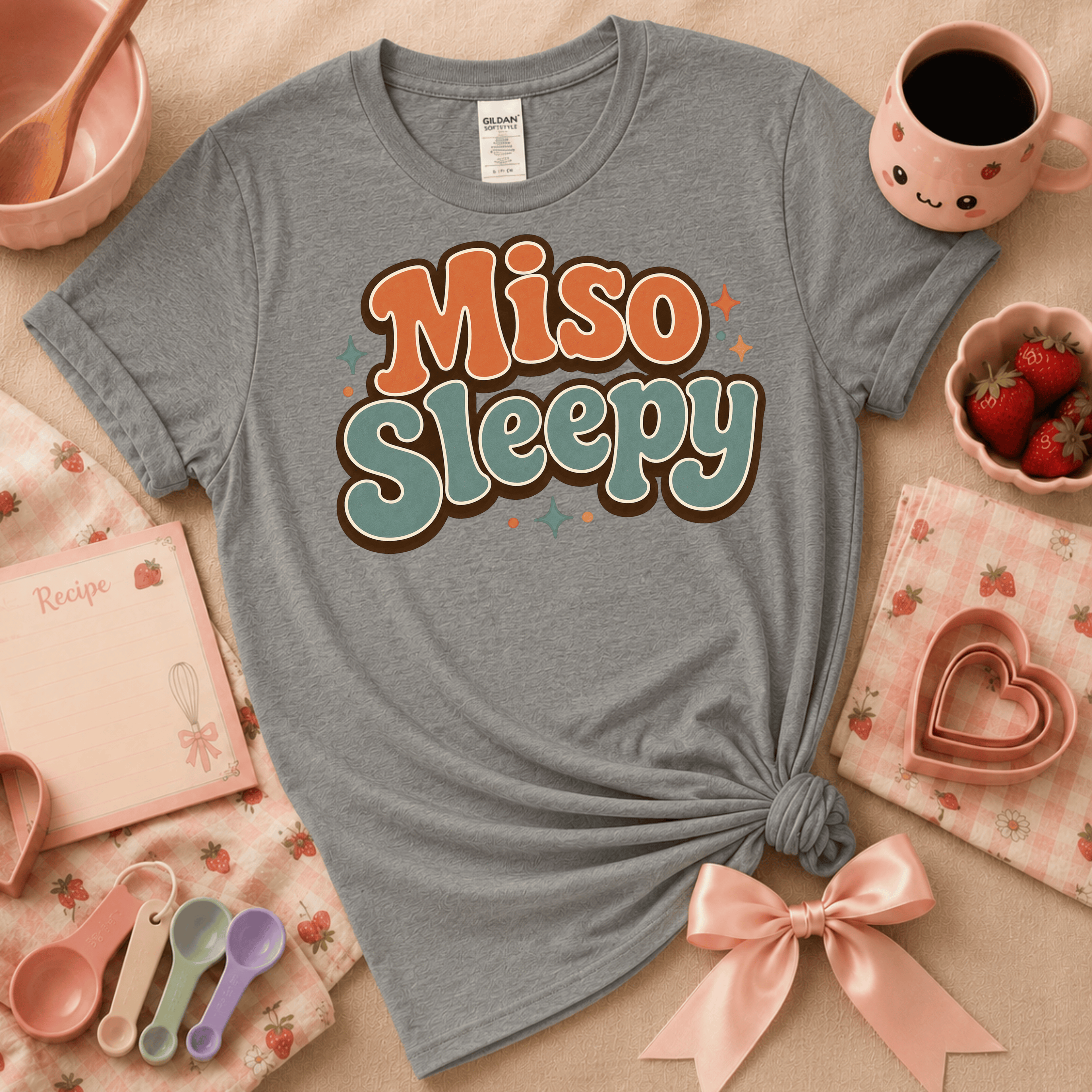 Miso Sleepy | Cute Food Graphic T-Shirt