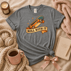 Roll With It Skateboard | Cute Food Graphic T-Shirt