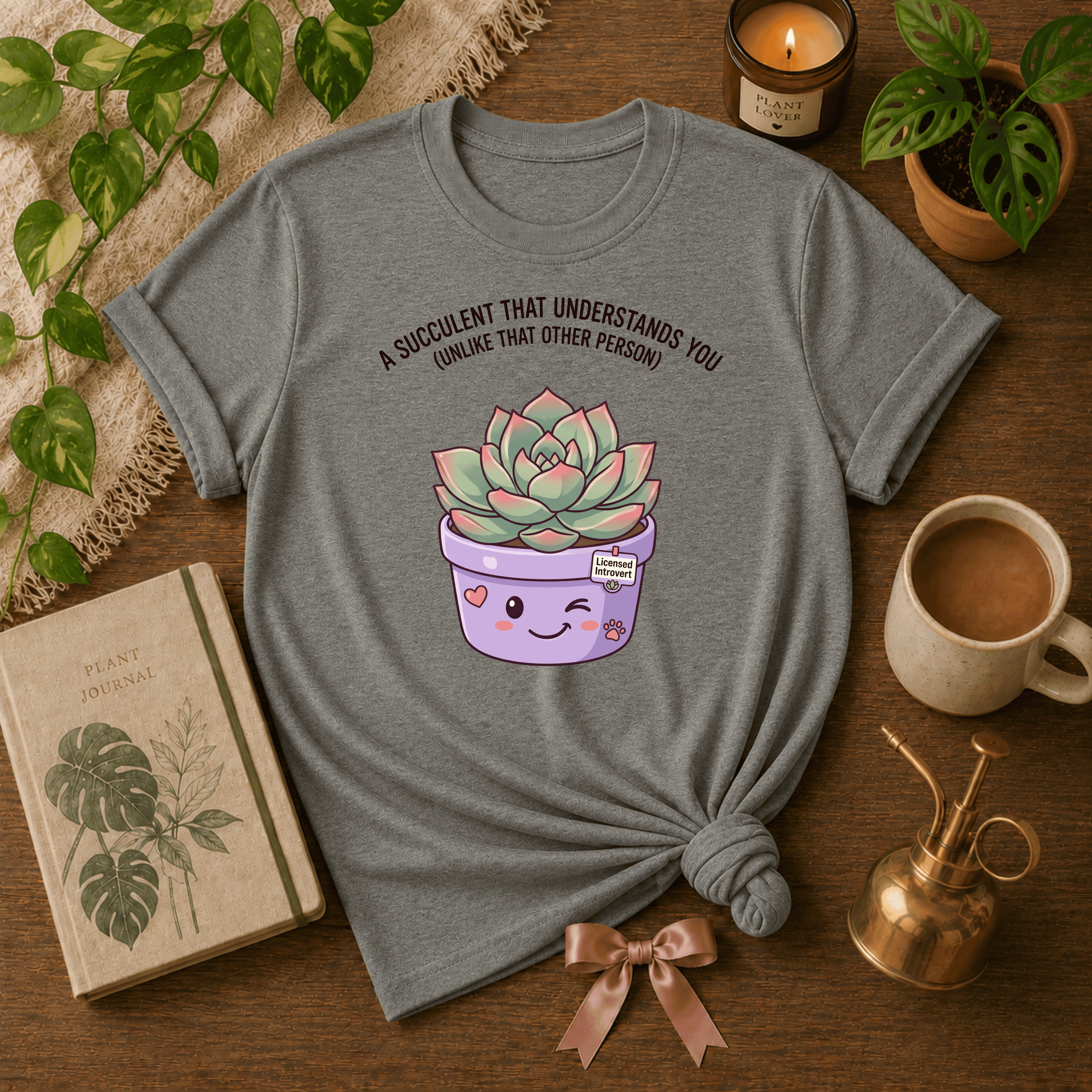 Succulent That Understands You | Plant Lover Graphic T-Shirt