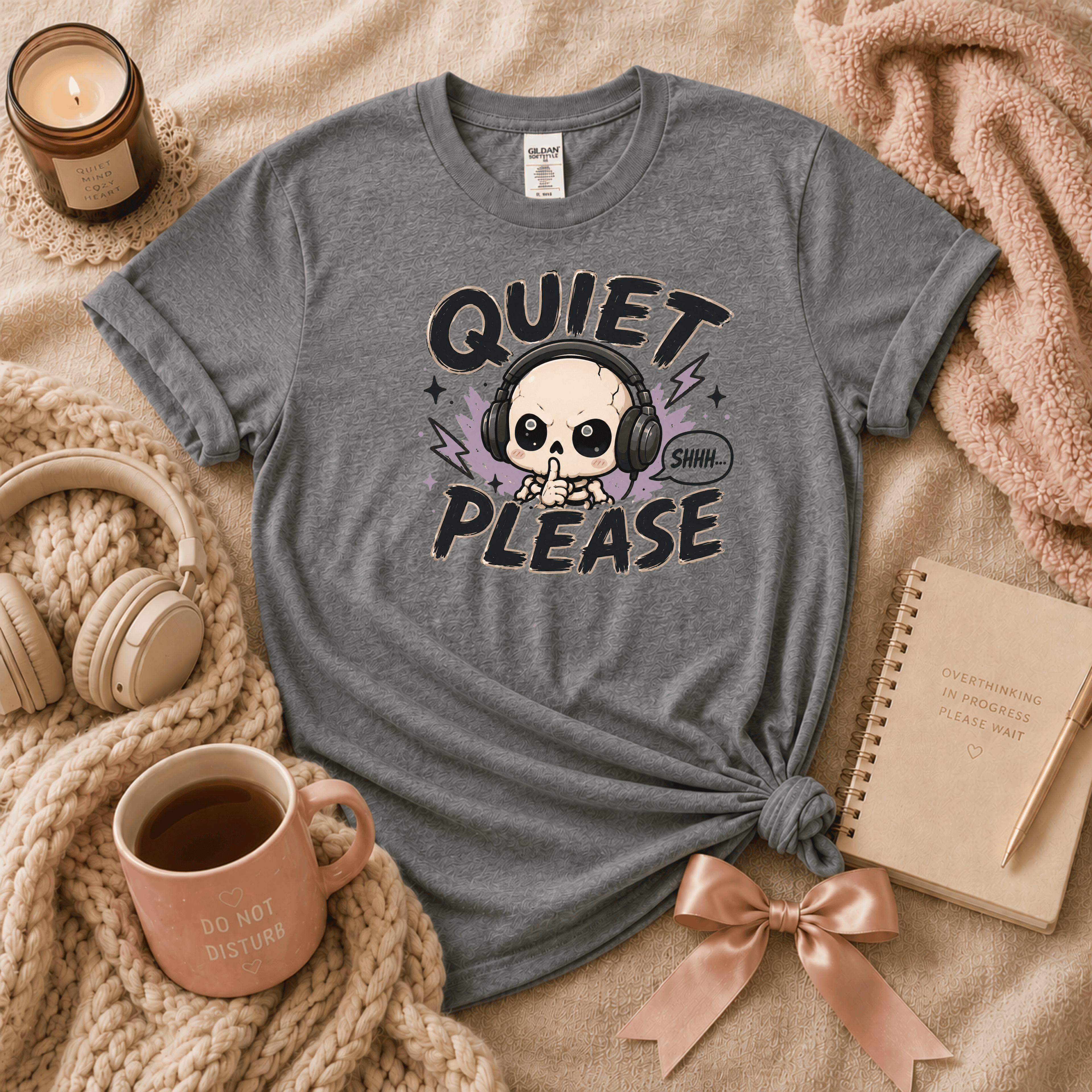 Quiet Please | Funny Introvert Graphic T-Shirt