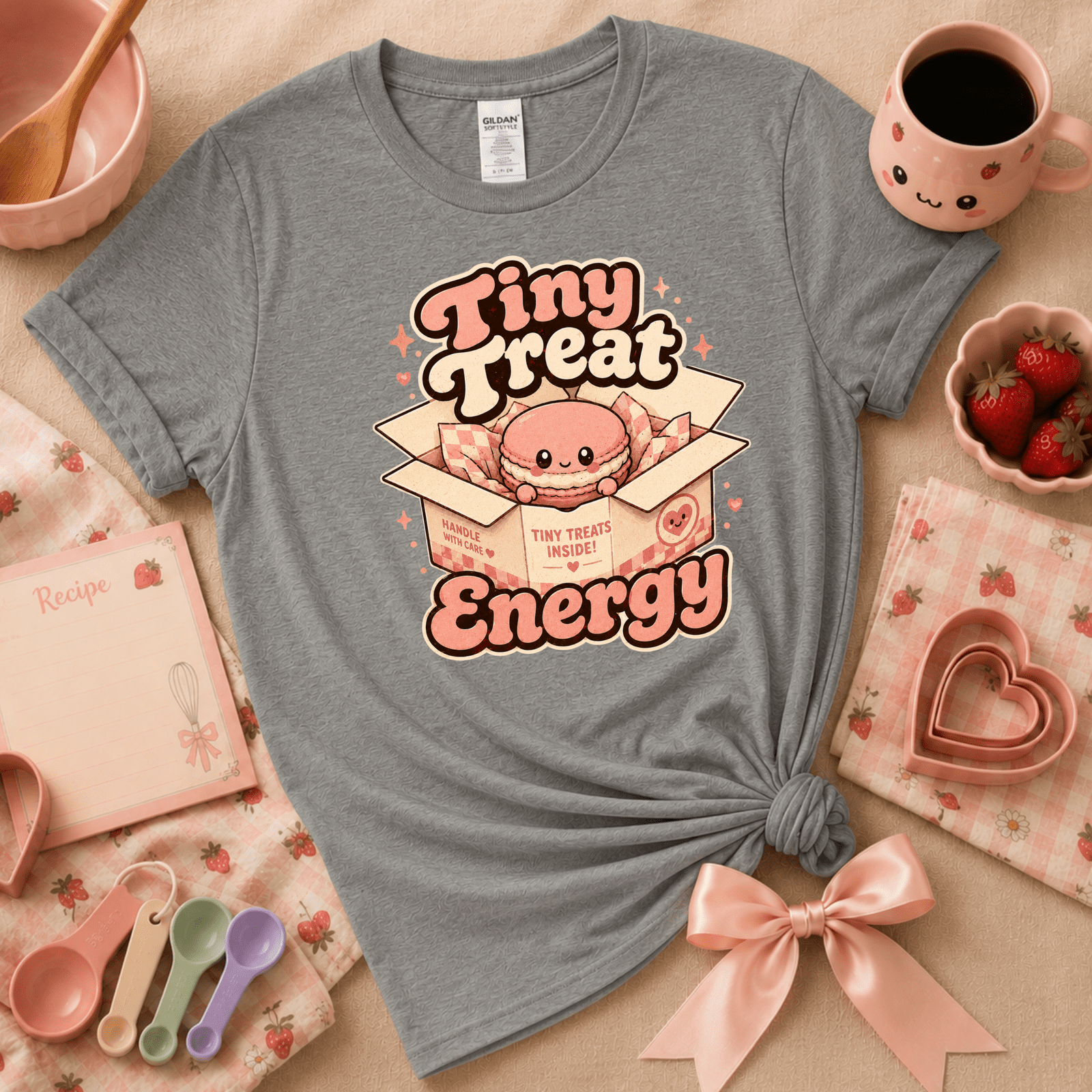 Tiny Treat Energy | Cute Food Graphic T-Shirt