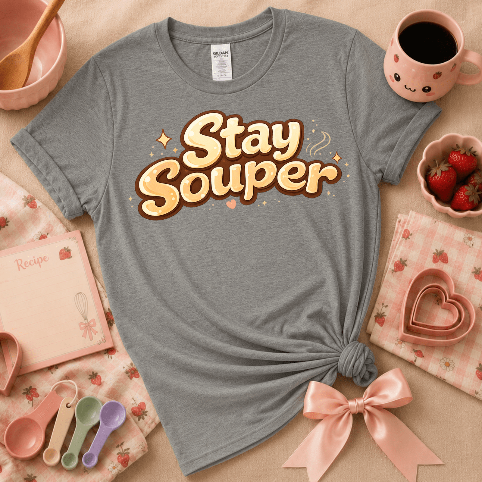 Stay Souper | Cute Food Graphic T-Shirt