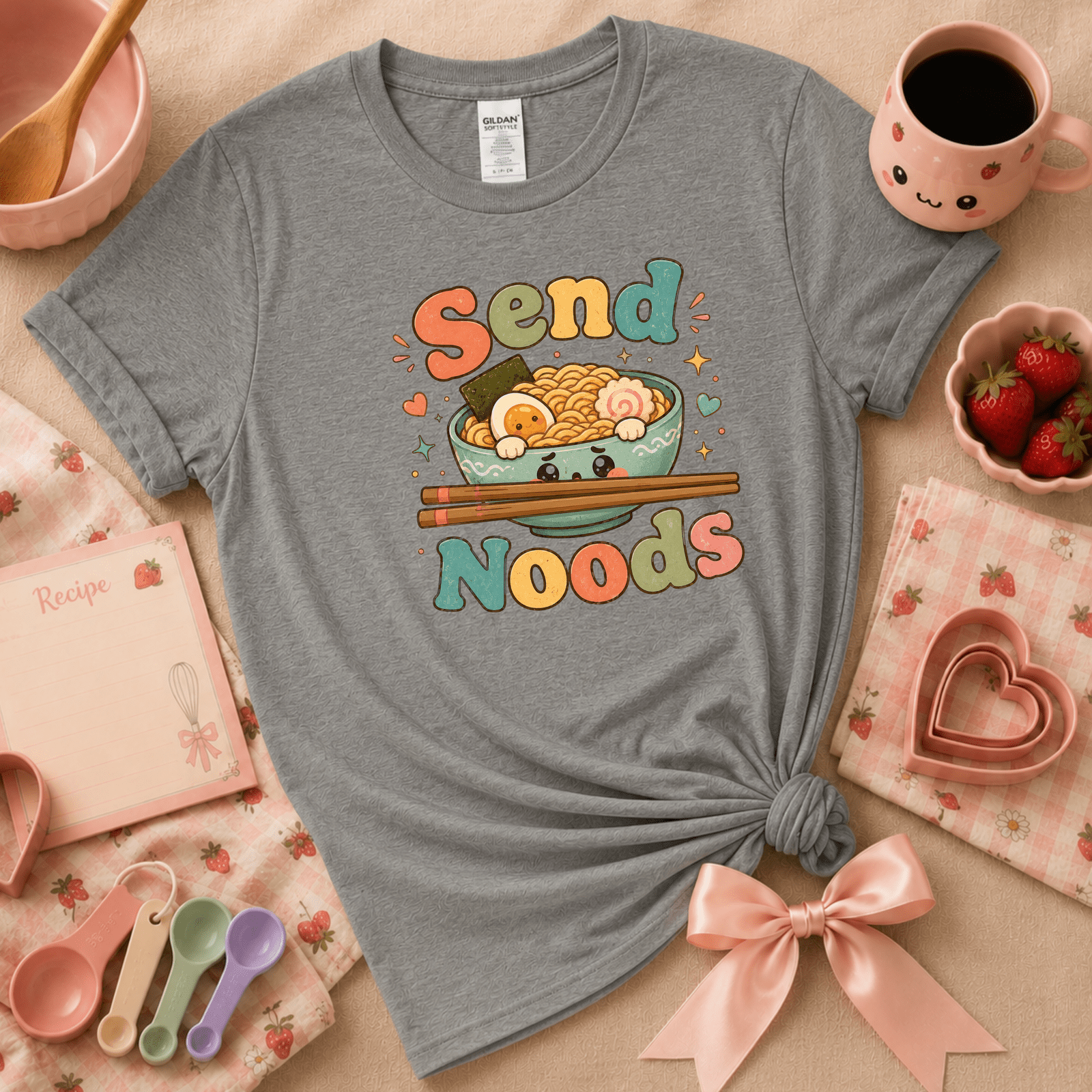 Send Noods | Cute Food Graphic T-Shirt