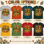 Happy Alone Premium T-Shirt color chart: Athletic Heather, Burnt Orange, Deep Teal, Evergreen, Gold, Leaf, Red, Vintage Black