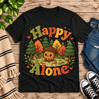 Happy Alone Premium T-Shirt in vintage black, flat lay