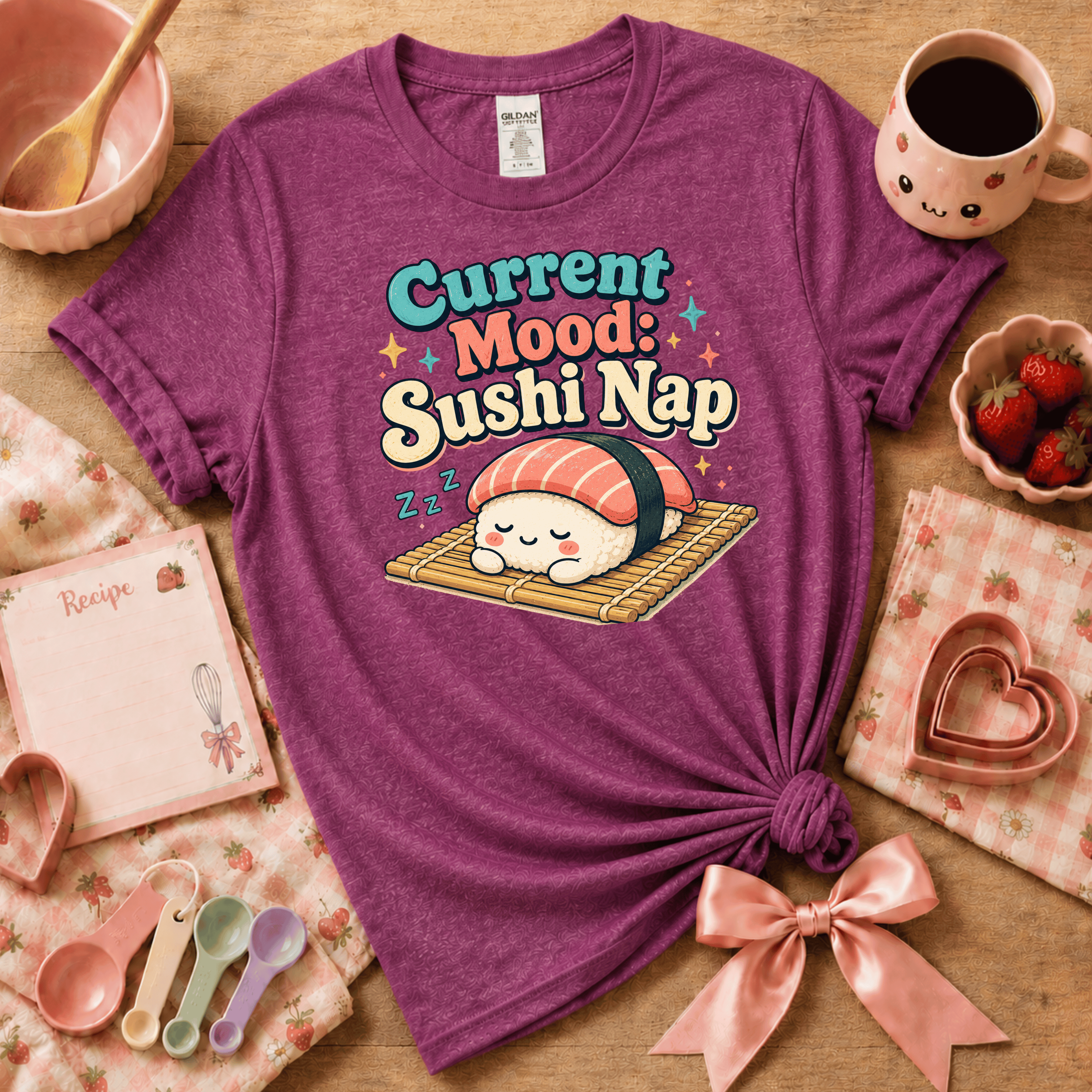 Current Mood | Cute Food Graphic T-Shirt
