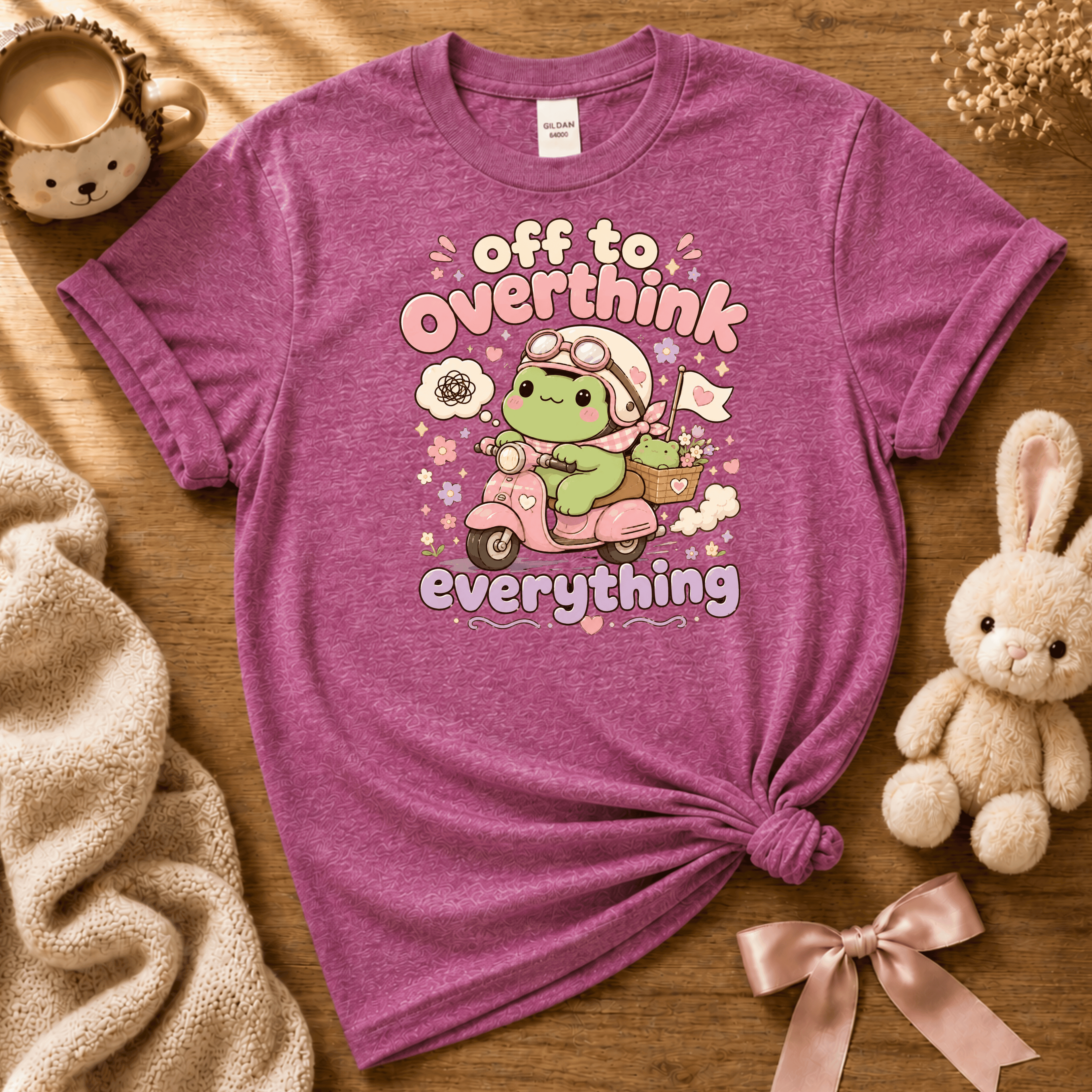 Overthink Frog | Cute Animal Graphic T-Shirt