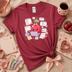 Overwhelmed Cherry | Cute Food Graphic T-Shirt