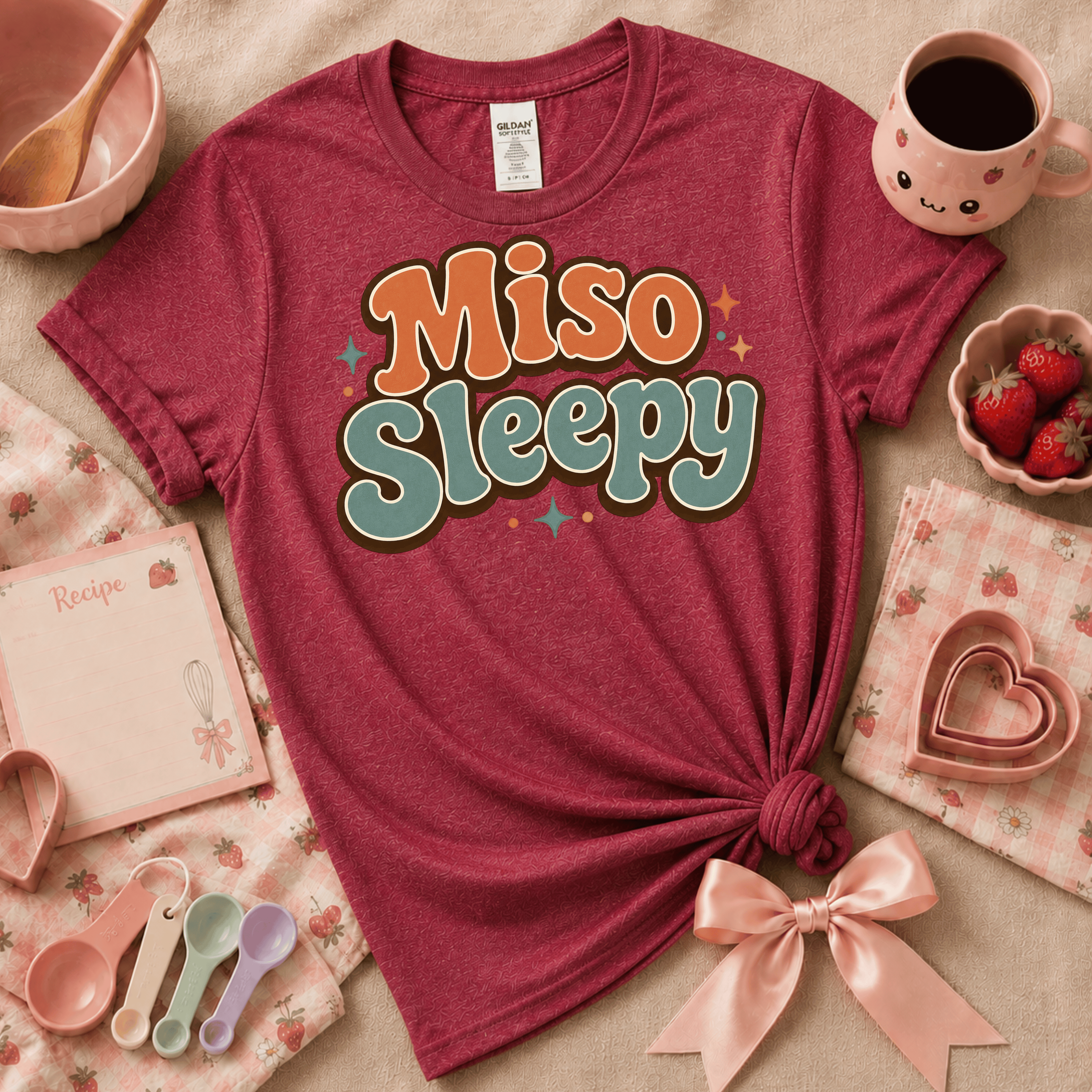 Miso Sleepy | Cute Food Graphic T-Shirt