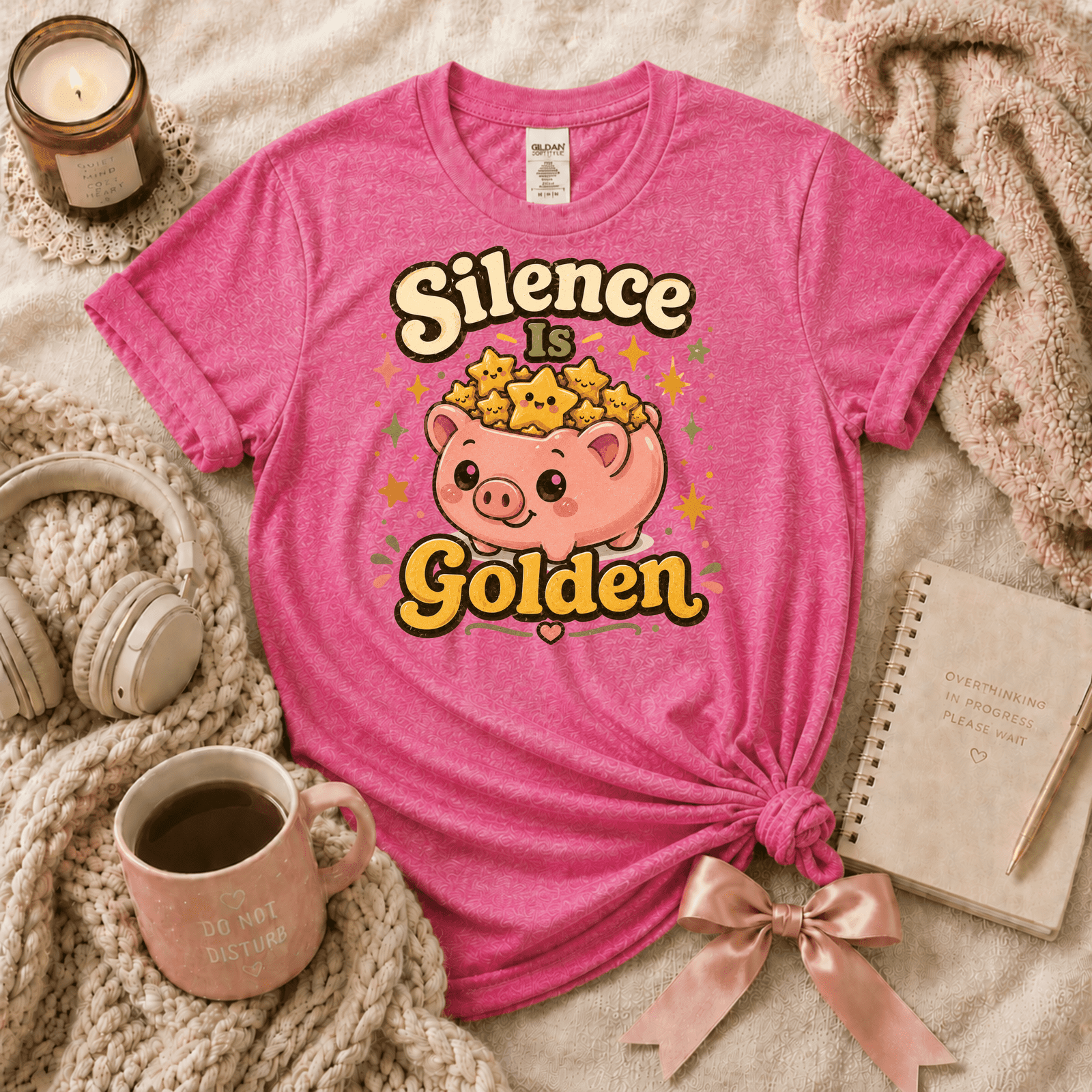 Silence Is Golden | Funny Introvert Graphic T-Shirt