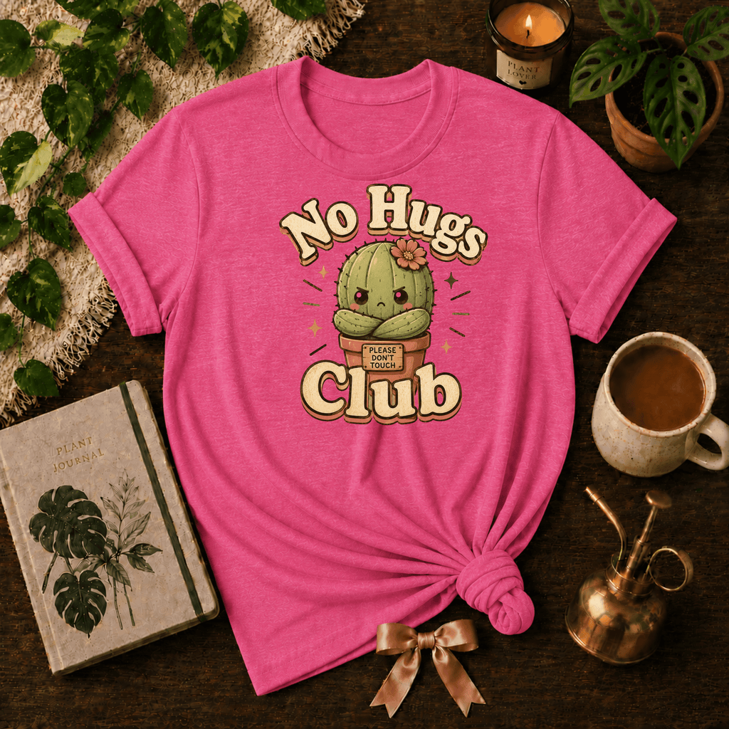 No Hugs Club | Plant Lover Graphic T-Shirt
